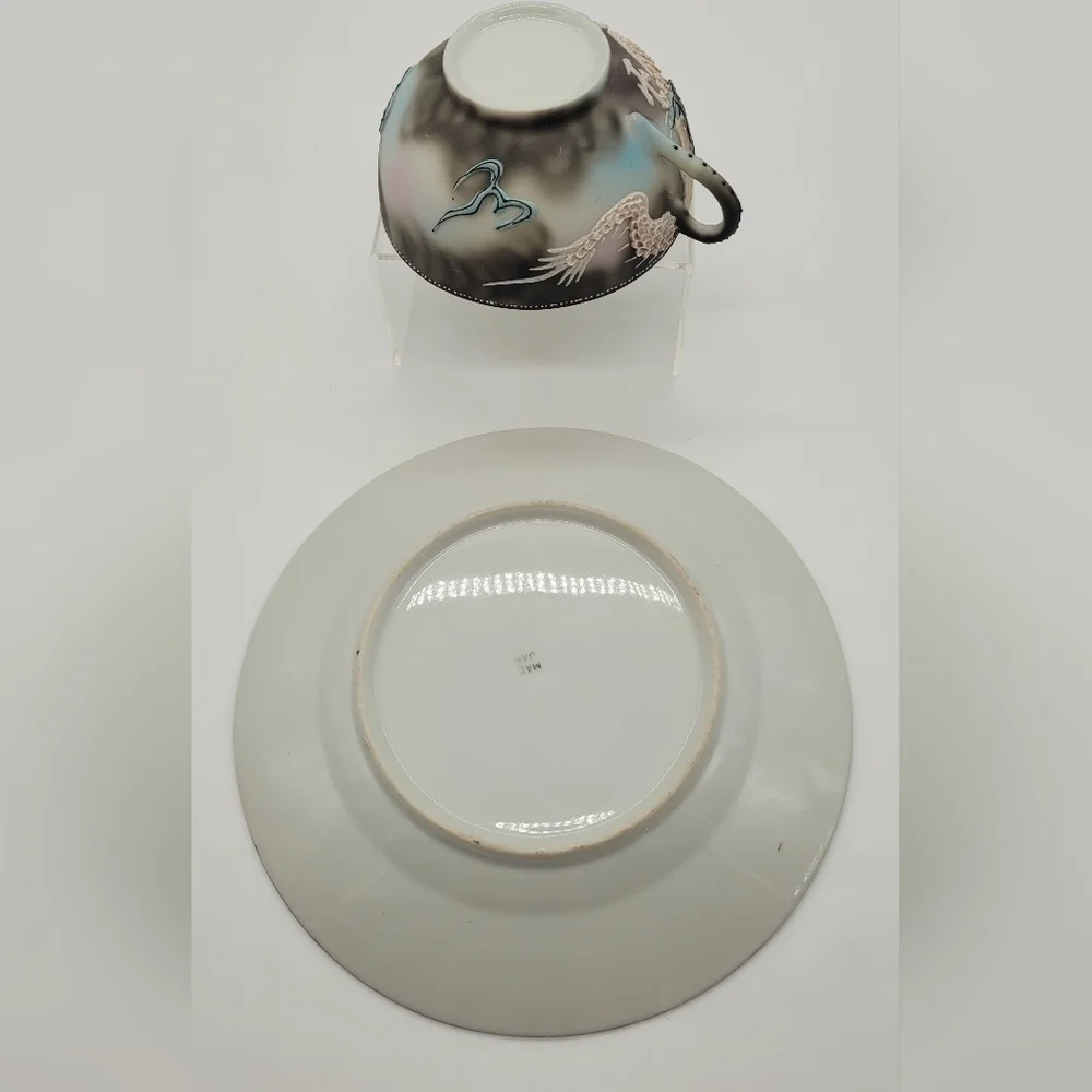 Vintage Hand Painted Nippon Moriage Dragonware Tea Set (Cup and Saucer)​​​